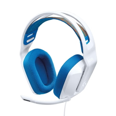 Logitech G335, casque gaming filaire avec microphone rétractable, prise audio 3,5 mm, oreillettes à mémoire de forme, léger, compatible avec PC, PlayStation, Xbox, Nintendo Switch/Switch 2 - Blanc