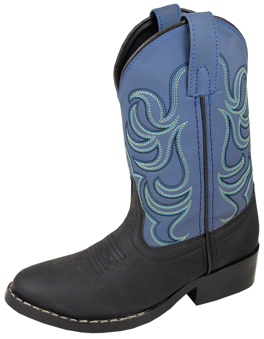 Bottes de Cowboy pour Enfants Monterey Noires/bleues