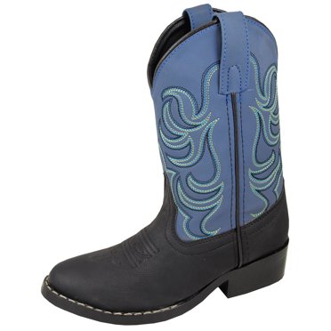 Bottes de Cowboy pour Enfants Monterey Noires/bleues