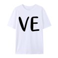 thumbnail image 3 of Hot Sale!! T-Shirts de la Saint-Valentin pour Femmes Imprimés Graphiques Mignons Léopard Cœur T-Shirts Décontractés Manches Courtes Col Rond Blanc + S, 3 of 7