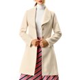 thumbnail image 2 of INSPIRE CHIC Manteau Trench Long pour Femme, Mignon, à Col Rabattu, à Simple Boutonnage, avec Ceinture, 2 of 6