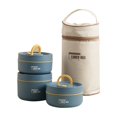thumbnail image 3 of Kitecy Insulated Lunch Container Stackable Insulated Lunch Box Container Set Thermal Bag Stainless Steel Food Jar School Work Picnic Travel , Stackable Food Jar Thermal Lunch Set, 3 of 10