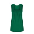 thumbnail image 4 of Timegard Camisoles pour Femmes à Encolure Carrée Plissée Sans Manches Confortables Chic Décontracté Tunique Haut Chemise Blouse, 4 of 7