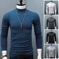 thumbnail image 5 of Winter Warm Men Mock Neck Basic Plain T-Shirt Blouse Pullover Long Sleeve Top, 5 of 5