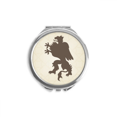 thumbnail image 1 of Europ Animals National Emblem cheetah Hand Compact Mirror Round Portable Pocket Glass, 1 of 3