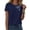 Dark Blue, variant on HUITKMM Oversized Graphic Tshirt Women Women's Halloween Graphic Short Sleeve T Shirt Casual Round Neck Tee for Summer Party Outfit with Jeans