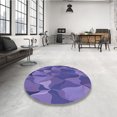 thumbnail image 4 of Ahgly Company Tapis d'Intérieur Lavable en Machine Carré Transitionnel Violet Améthyste Violet, 7 Pieds Carré, 4 of 7