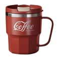 thumbnail image 2 of EGNMCR 304 Stainless Steel Mug Double-layer Heat Coffee Cup With Lid Water Cup For Students Large Capacity cup cup, 2 of 9