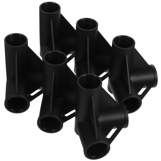 6pcs Tent Pole Connectors Canopy Connectors Tent Support Joint Canopy Tent Replacement Fittings Plastic Tent Fitting for Camping
