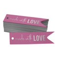 thumbnail image 1 of Inkdotpot Pack Of 50 Made With Love Text Favor Paper Tags Craft Real Silver Foil Hang Tags, 1 of 6
