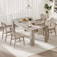 thumbnail image 2 of Dining Table for 6-8, 71" Rectangular Farmhouse  Kitchen Table with Large Tabletop,  Extra Support Base & Triangular Table Leg, Sturdy, for Apartment, Small Space, 2 of 39