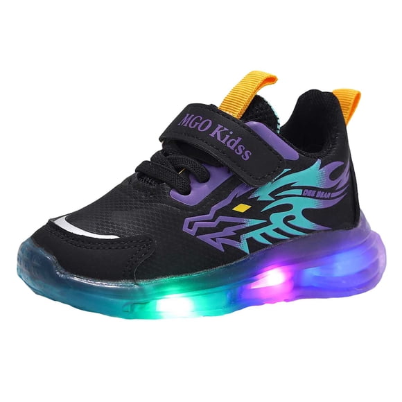 Zshosam Footwear Toddler Girl Girls Shoes Kids Sneakers Lightweight Running Fashion Shoes for Little Kid/Big Kid Size 1,(Purple Big Kids 1)