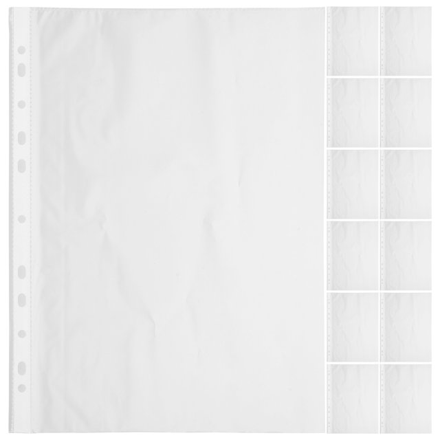 100 Pcs PP Files Protective Film Transparent Clear Album Document Folders Page Protectors for Office School