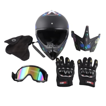 Dirt Bike Helmet, Reduces Wind Noise Fully Washable Motocross Helmet  for Kids for Outside Riding