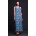 thumbnail image 4 of Bimba Robe Maxi à Bretelles Spaghetti Sans Manches pour Femmes en Rayonne à Imprimé Floral, Coupe Évasée - Grand, 4 of 5