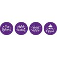 thumbnail image 2 of Darling Souvenir chocolate Candy Labels 190 Pcs Quinceanera Party Theme Stickers-Purple, 2 of 2
