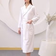 thumbnail image 2 of Timegard Womens Sleepwear Plus Size Long Sleeve Robe Comfy Bathrobes with Pockets Belted Mid Long Nightgown, 2 of 4
