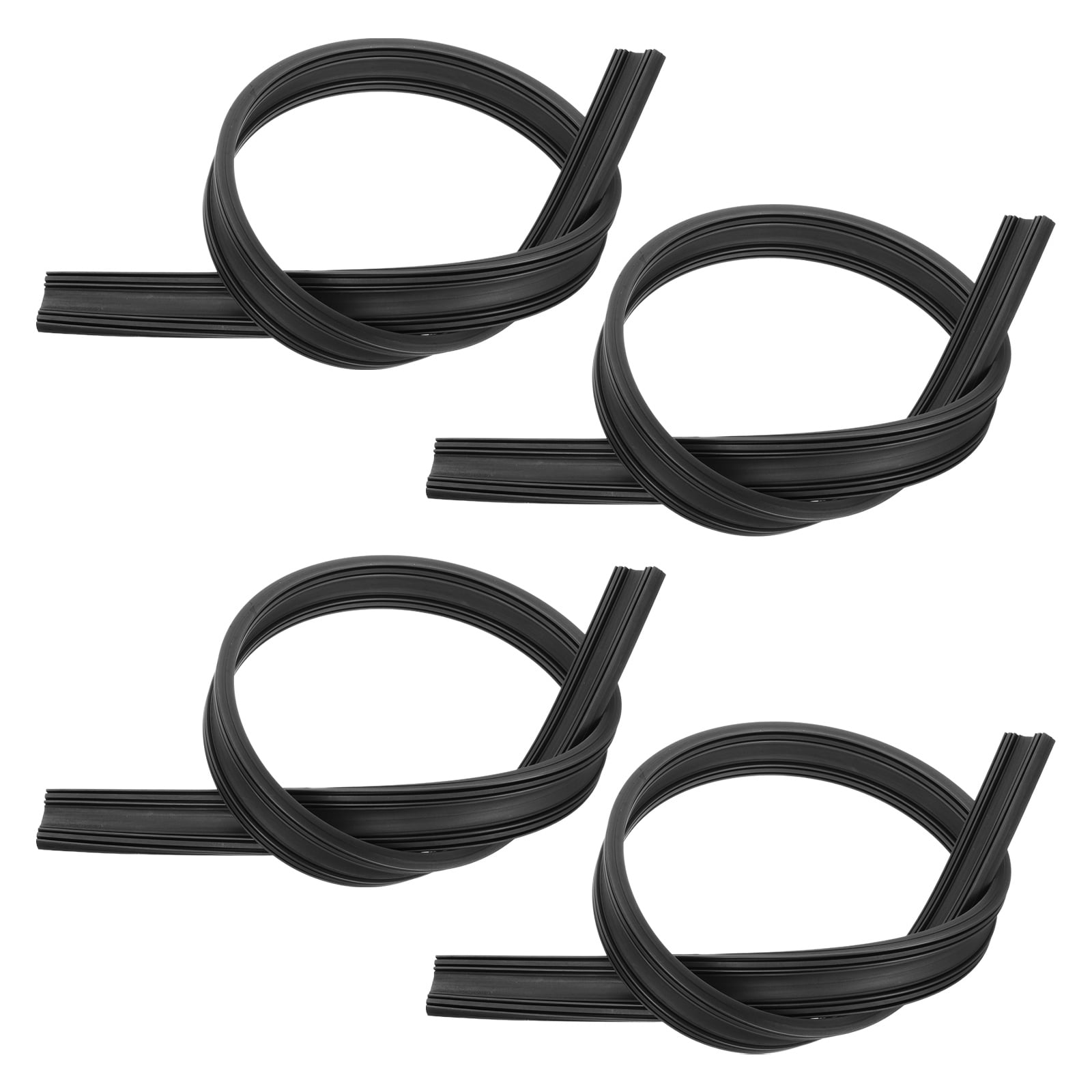 GOOHOCHY 4Pcs Wiper Blades Refill Black Rubber For Optimal Windshield Maintenance