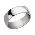 thumbnail image 2 of Mens Chisel 8mm Stainless Steel Polished Wedding Band Ring, 2 of 6
