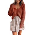 thumbnail image 3 of RKSTN Sweaters for Women Solid Color Casual Long-Sleeved V-neck Pullover Sweater Fall Sweaters, 3 of 4