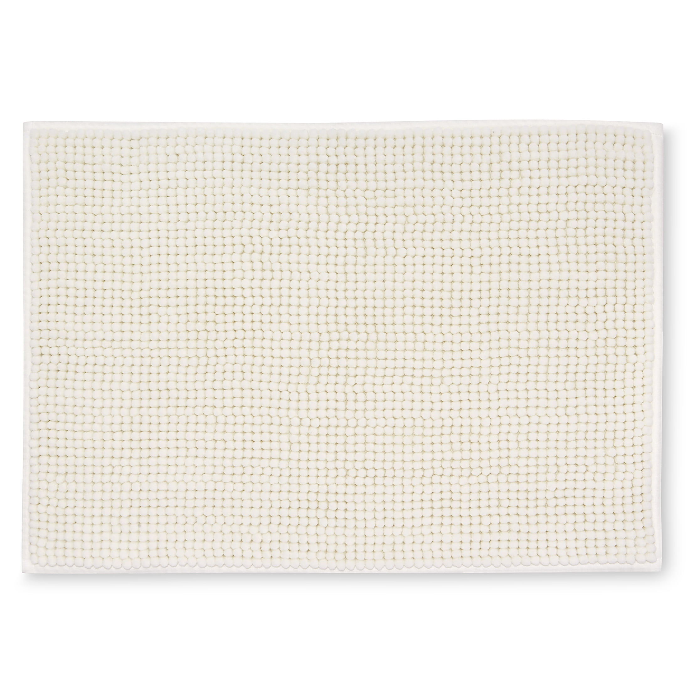 Mainstays Noodle White Bath Rug, 17" x 24"