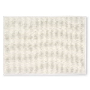 Mainstays Noodle White Bath Rug, 17" x 24"