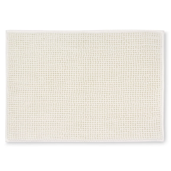 Mainstays Noodle White Bath Rug, 17" x 24"