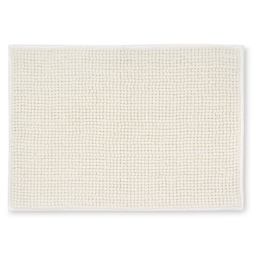 Mainstays Noodle White Bath Rug, 17" x 24"