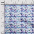 thumbnail image 2 of oneOone Cotton Flex Blue2 Fabric Abstract Zigzag Sewing Craft Projects Fabric Prints By Yard 40 Inch Wide, 2 of 4