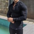 thumbnail image 2 of Pompotops Men Casual Solid Turn-down Collar Button Long Sleeve Shirt on Sale, 2 of 8