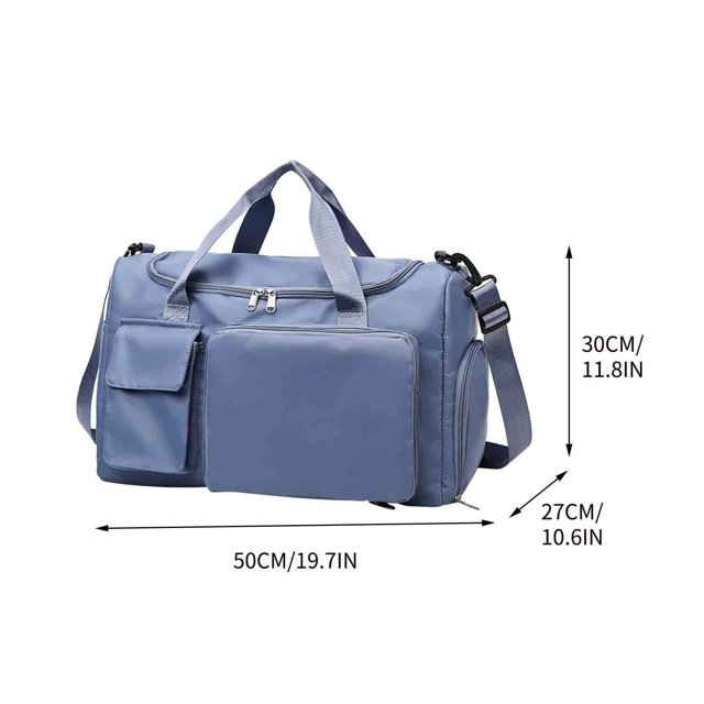 Travel Foldable Crossbody Shoulder Bag with Large Capacity 3-5 Day Clothing Storage and Multiple Compartments