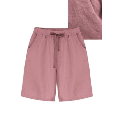 Mefallenssiah Ladies Fashion Summer Solid Color High Waist Loose Casual Wide Leg Shorts Pants