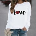 thumbnail image 2 of Hauts à Manches Longues pour Femmes Mode Pull Imprimé Amour Blouse Ample Hauts pour Femmes Manches Longues Mode pour Femmes, 2 of 8