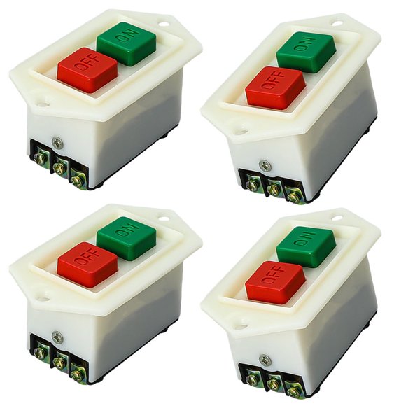 CNKOO Interrupteurs de Démarrage Haute Performance 380V 5A Puhs Bouton de Rinçage pour Bancs Moulins & Automatise Ligne de Production