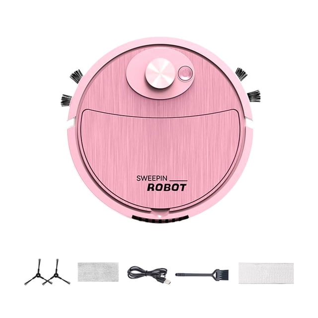 Dvkptbk Robot vacsuum Cleaner,Sweeping Robot,Ultra Slim Quiet, Super-Strong Suct,Cleans Hard Floors to Medium-Pile Carpets,Integral Memory Multiple Cleaning Modes vacsuum