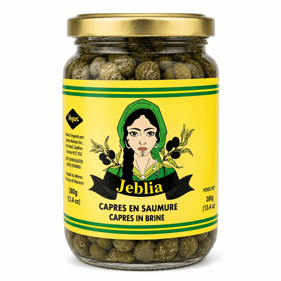 Jeblia Moroccan Capers Pickled in Brine 380g