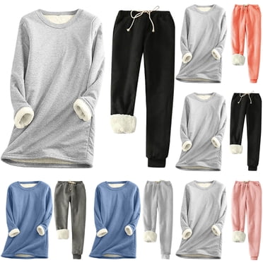 Sentmoon Pijamas Women Set Plus Size Tops and Womens Pants Casual Crew Neck Womens Lounge Long Sleeve Stretchy Sleepwear for Women Fall for Cozy Nights in