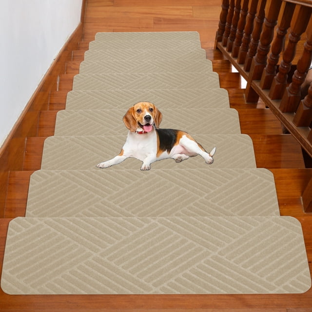 Stair Treads, Non-Slip Stair Mats, Absorbent Carpet Treads, Adhesive-Free Design, Washable Staircase Covering, Enhanced Home Safety, Quiet Step Solution