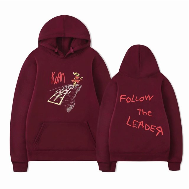 Chandail à Capuchon Follow The Leader Korn Follow The Leader Marchandise Unisexe à Imprimé Graphique, Chandail à Capuchon à Manches Longues