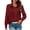 XNG1-Wine, variant on VKOYWKM Button Down Shirts for Women Sequin Collared V Neck Long Sleeve Blouses Loose Casual Tops for Holiday Party
