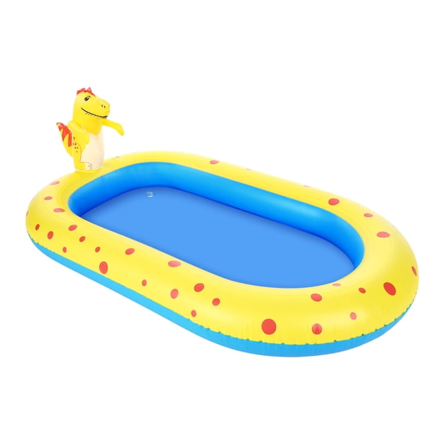 TFixol Dinosaur-Themed Inflatable Water Play Pool for Kids - Outdoor Summer Fun with Dual Spray Systems, Large PVC Design for Backyard, Beach, or Lawn Use