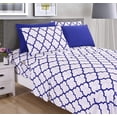 thumbnail image 2 of Mocassi 6-Piece Lightweight Super Soft Easy Care Microfiber Bed Sheet Set with 16" Deep Pockets, Full, Royal Blue, 2 of 2