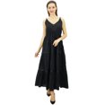 thumbnail image 3 of Bimba Women's Sundress Long Maxi Drawstring Waist Spaghetti Strap Dresses, 3 of 8