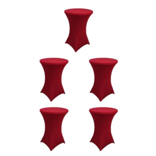 Wweixi Versatile Elastic Cocktail Table Set Fitting For Any Occasion Environmentally Friendly Polyester red 5Set