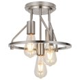 thumbnail image 1 of WILON Ceiling Light,Brushed Nickel Semi Flush Mount Light.3-Light Ceiling Light Fixtures Farmhouse Kitchen Light Industrial Hallw, 1 of 9
