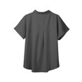 thumbnail image 4 of Birdeem Fashion Woman Causal Button Solid Blouse Short Sleeve T-Shirt Summer Tops, 4 of 6