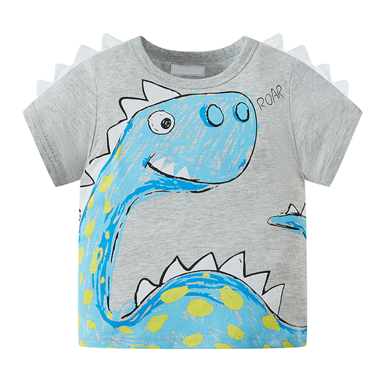B91xZ Polo Graphique pour Garçons T-Shirt à Manches Courtes Boutonné Chemise Décontractée Hauts, Gris 4-5 Ans
