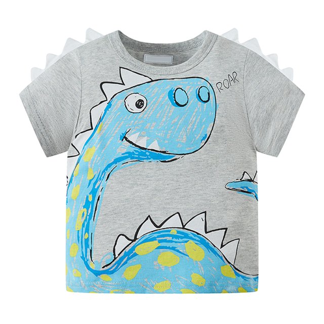 B91xZ T-Shirt Unisexe à Col Rond pour Garçons, Manches Courtes, Gris 2-3 Ans