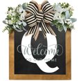 thumbnail image 3 of YAOMOBB Hanging Pendant Farmhouse Front Door Wreath Personalized Welcome Sign, 3 of 6