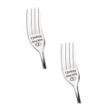 thumbnail image 1 of Oleegame 2PC Stainless Steel Cutlery Set Valentine Gift Tableware Engraved Fork Best Present For Husband Madam Family And Friends Tableware Printing Stainless Steel Fork, 1 of 4